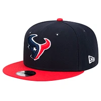 Youth New Era Navy/Red Houston Texans Main Two-Tone 9FIFTY Snapback Hat