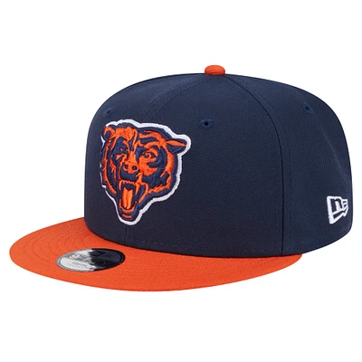 Youth New Era Navy/Orange Chicago Bears Main Two-Tone 9FIFTY Snapback Hat