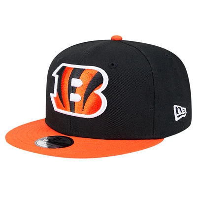 Youth New Era Black/Orange Cincinnati Bengals Main Two-Tone 9FIFTY Snapback Hat