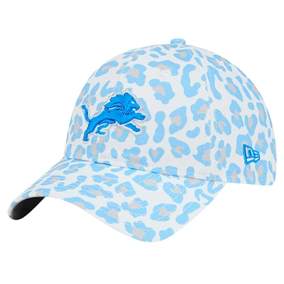 Preschool New Era White Detroit Lions Active Leopard 9TWENTY Adjustable Hat