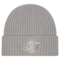 Youth New Era Gray Miami Dolphins Color Pack Cuffed Knit Hat