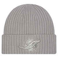 Youth New Era Gray Miami Dolphins Color Pack Cuffed Knit Hat