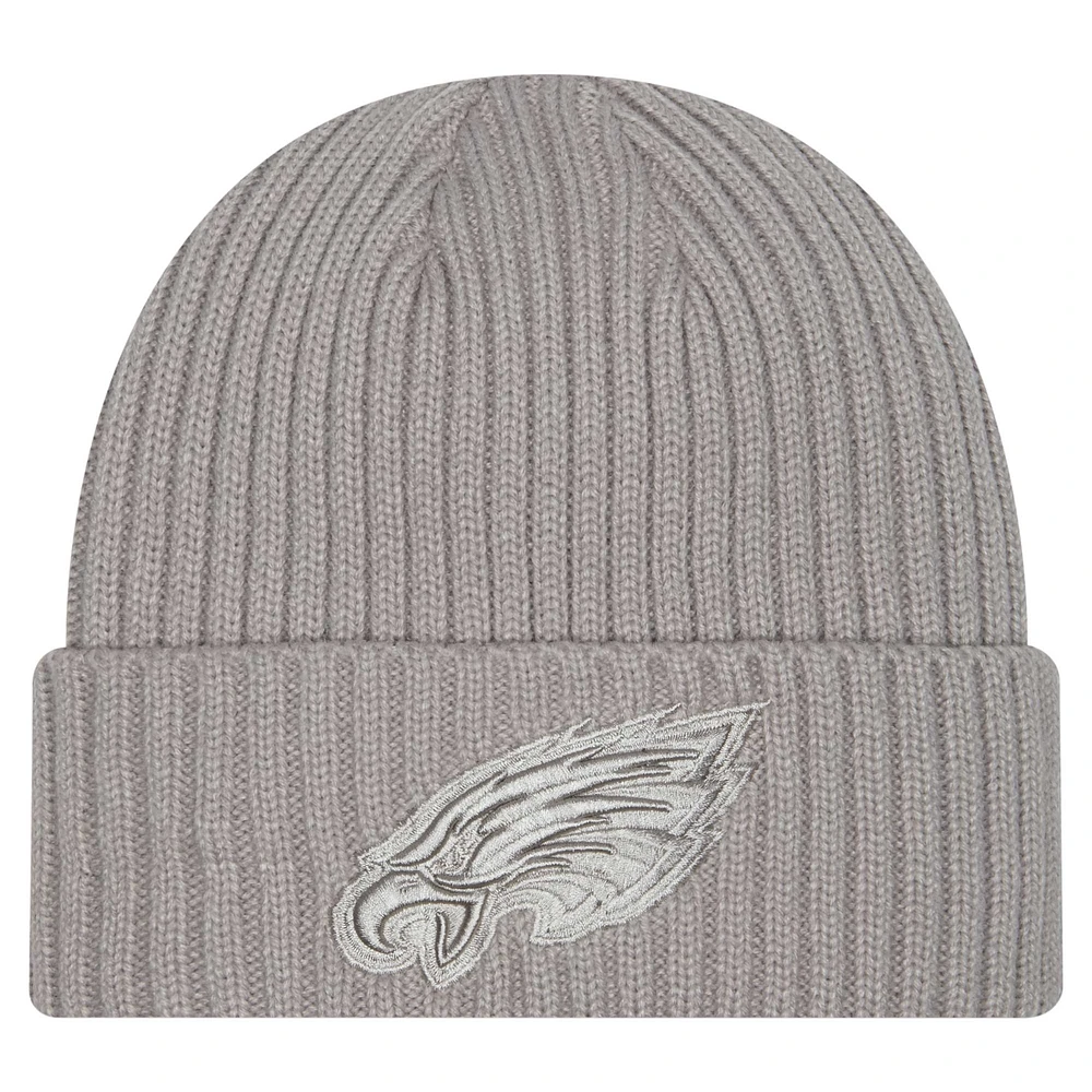 Youth New Era Gray Philadelphia Eagles Color Pack Cuffed Knit Hat