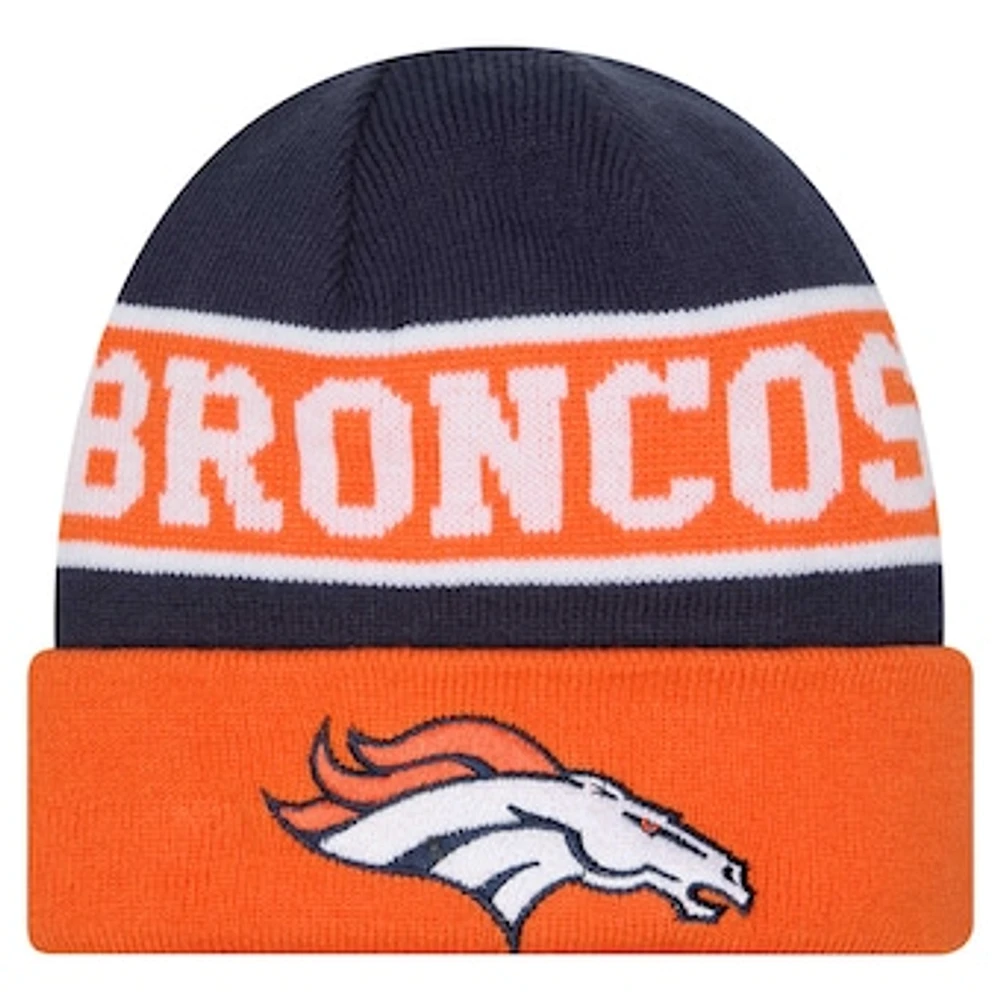 Youth New Era Orange Denver Broncos Active Reversible Cuffed Knit Hat