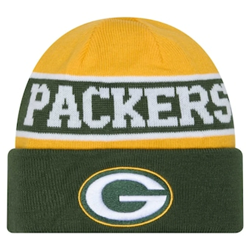 Youth New Era Green Green Bay Packers Active Reversible Cuffed Knit Hat