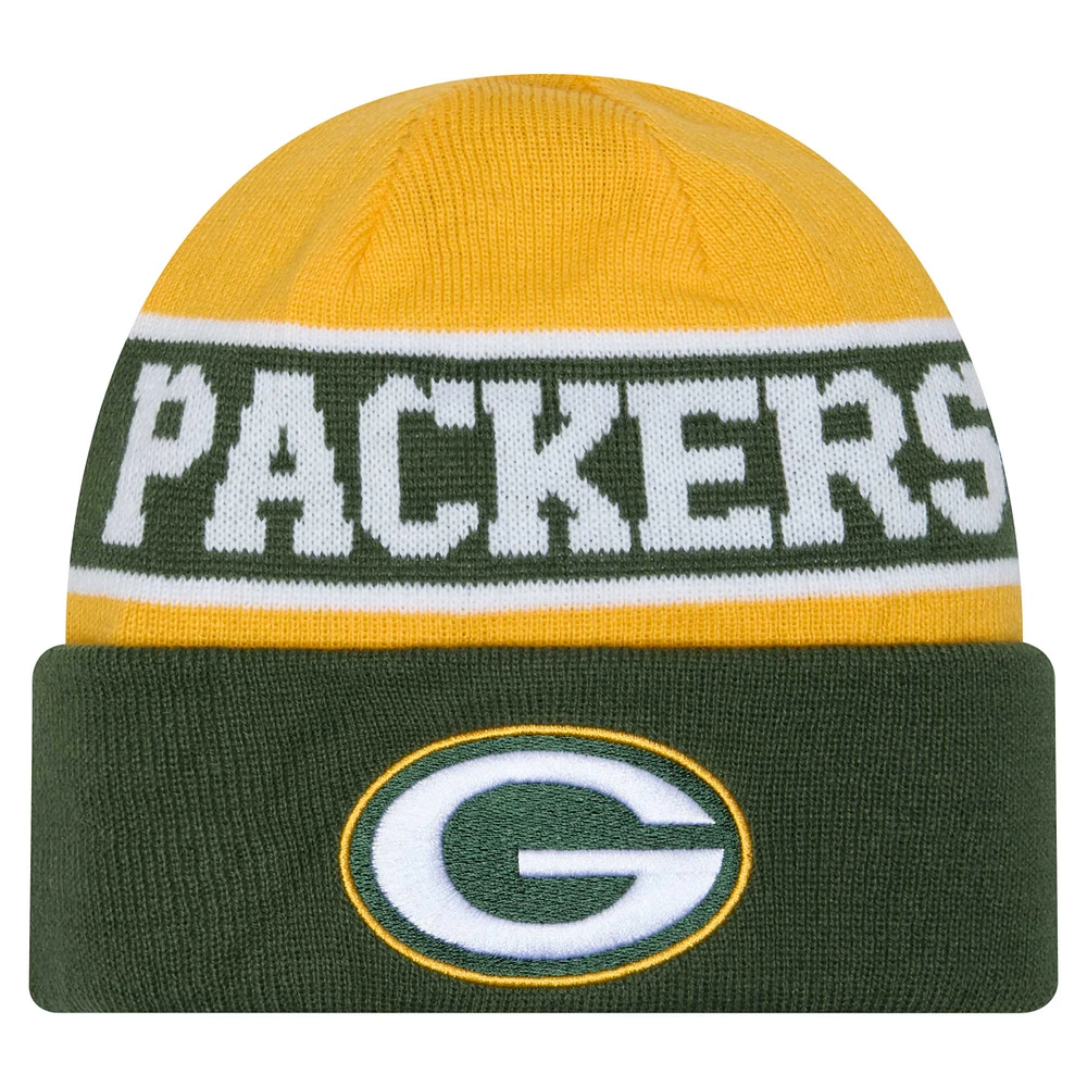 Youth New Era Green Green Bay Packers Active Reversible Cuffed Knit Hat