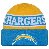 Youth New Era Powder Blue Los Angeles Chargers Active Reversible Cuffed Knit Hat