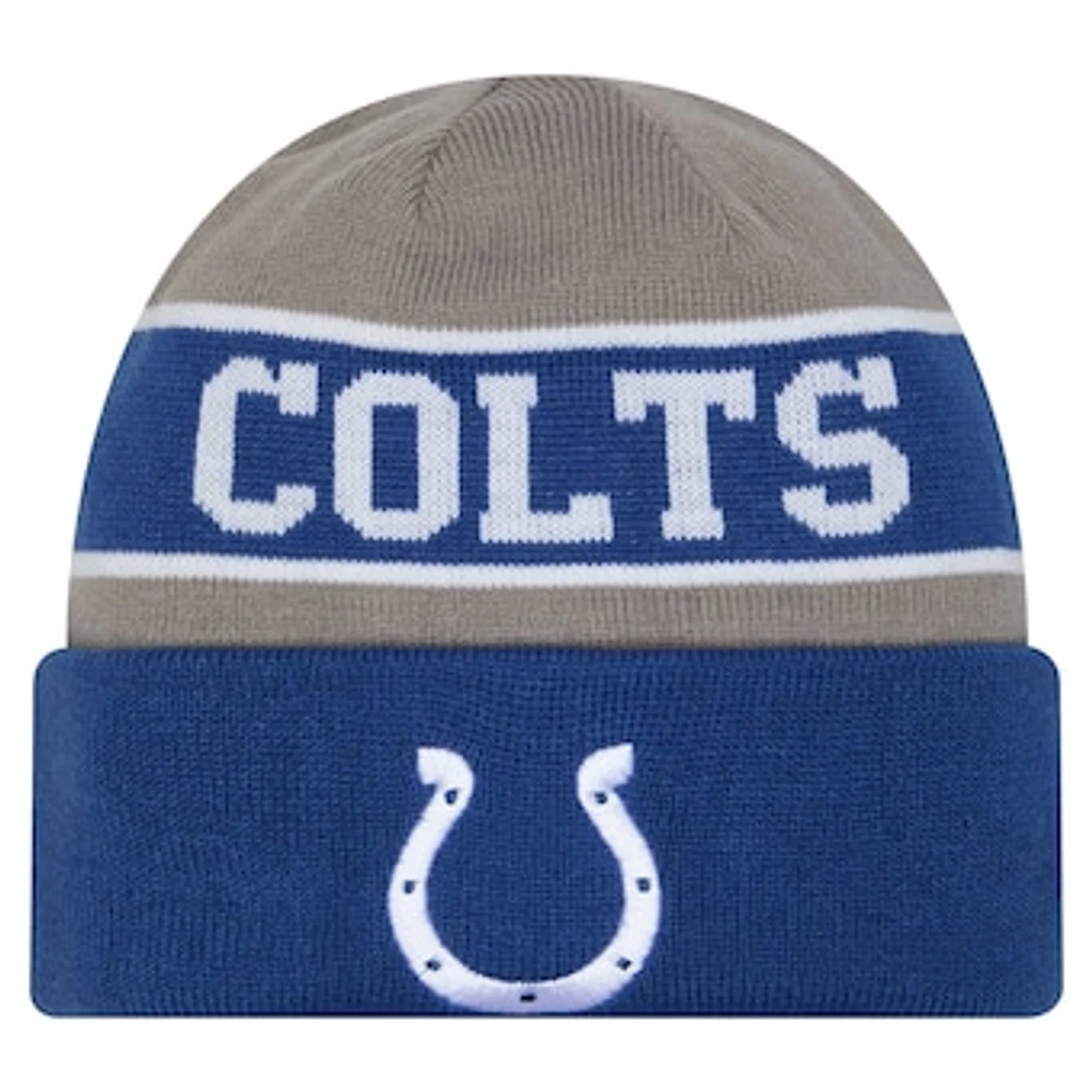 Youth New Era Royal Indianapolis Colts Active Reversible Cuffed Knit Hat