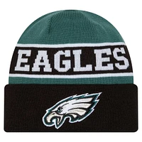 Youth New Era Black Philadelphia Eagles Active Reversible Cuffed Knit Hat