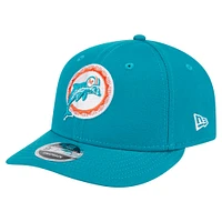 Men's New Era Aqua Miami Dolphins Main Low Profile 9FIFTY Snapback Hat