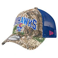 Men's New Era Camo/Royal Kansas Jayhawks 9FORTY A-Frame Adjustable Hat