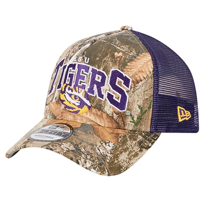 Men's New Era Camo/Purple LSU Tigers 9FORTY A-Frame Adjustable Hat