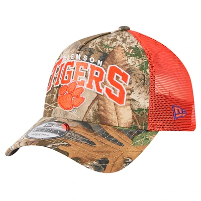 Men's New Era Camo/Orange Clemson Tigers 9FORTY A-Frame Adjustable Hat