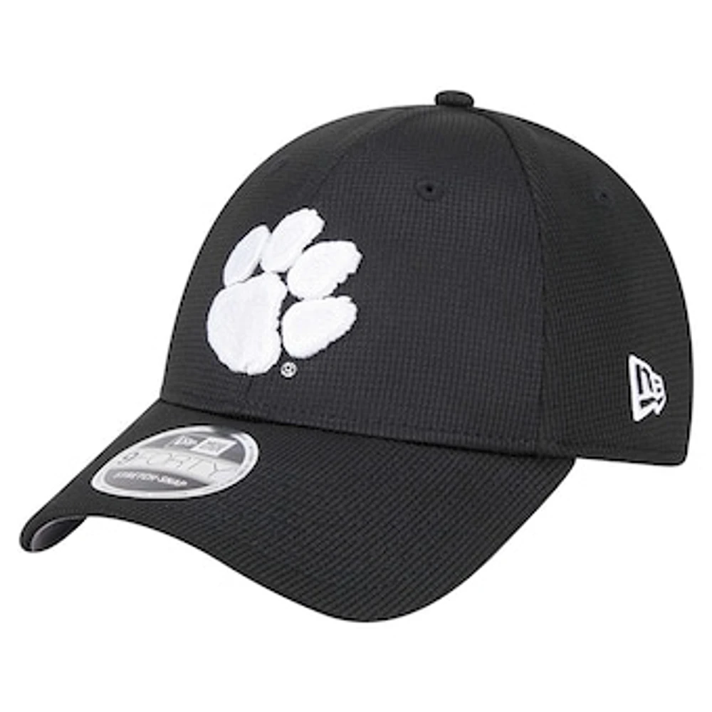 Men's New Era Black Clemson Tigers Pivot 9FORTY Stretch-Snap Adjustable Hat