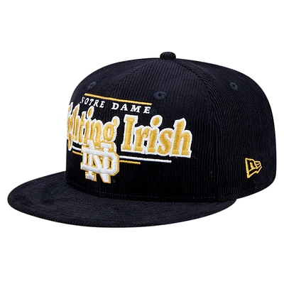 Men's New Era Navy Notre Dame Fighting Irish Display 9FIFTY Snapback Hat