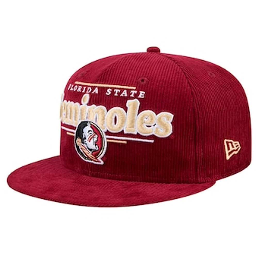 Men's New Era Garnet Florida State Seminoles Display 9FIFTY Snapback Hat