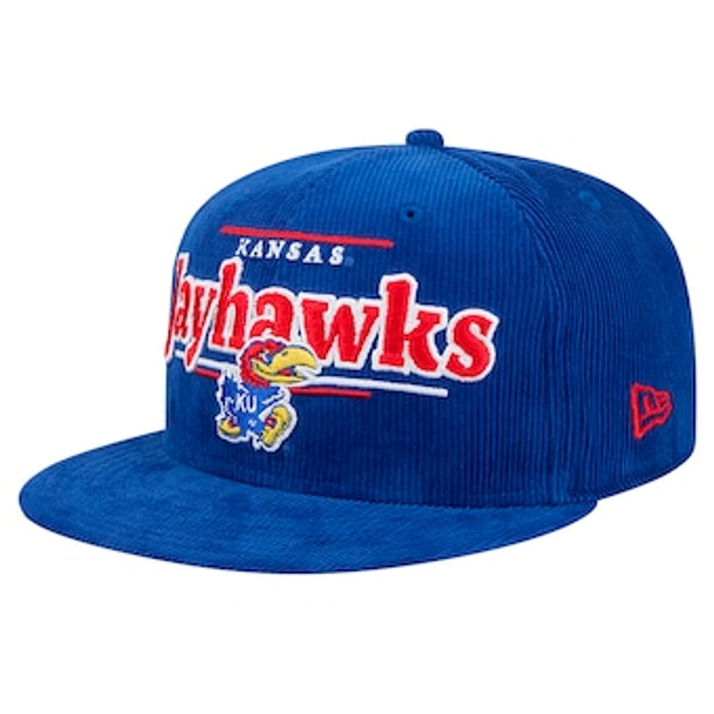 Men's New Era Royal Kansas Jayhawks Display 9FIFTY Snapback Hat