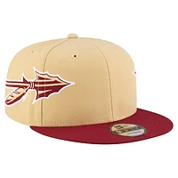 Men's New Era Gold Florida State Seminoles Helmet 9FIFTY Snapback Hat