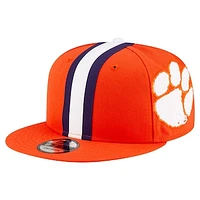 Men's New Era Orange Clemson Tigers Helmet 9FIFTY Snapback Hat