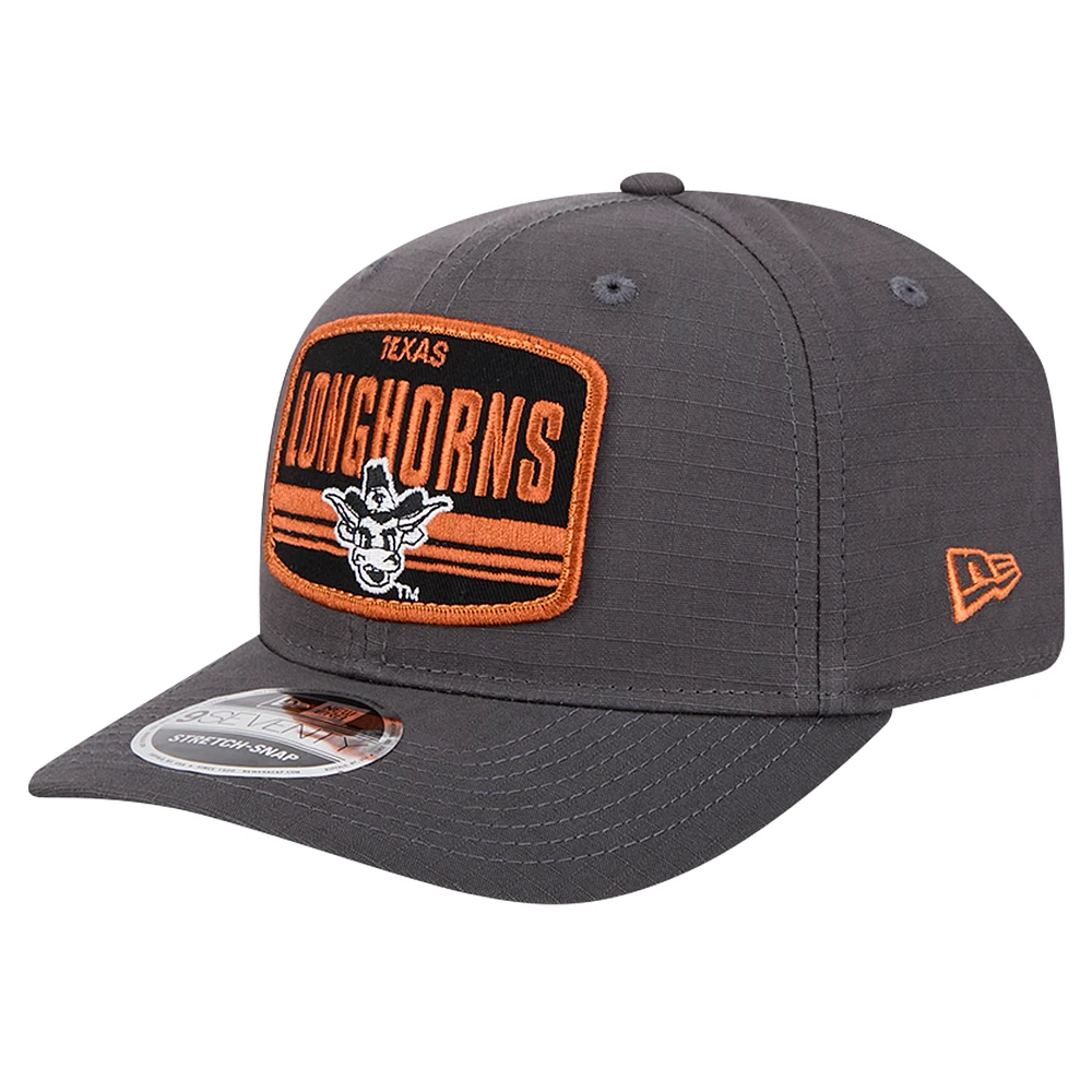 Men's New Era Charcoal Texas Longhorns Team Elevated 9SEVENTY Stretch-Snap Adjustable Hat