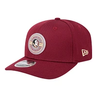 Men's New Era Garnet Florida State Seminoles Patched 9SEVENTY Stretch-Snap Adjustable Hat