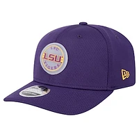 Men's New Era Purple LSU Tigers Patched 9SEVENTY Stretch-Snap Adjustable Hat