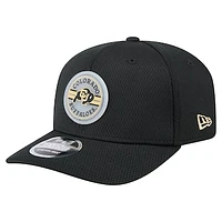 Men's New Era Black Colorado Buffaloes Patched 9SEVENTY Stretch-Snap Adjustable Hat