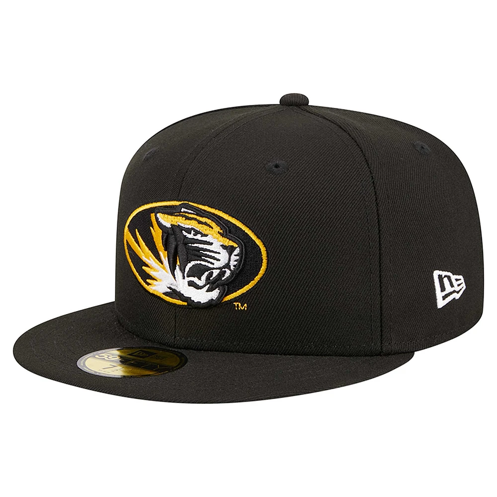 Men's New Era Black Missouri Tigers 59FIFTY Fitted Hat