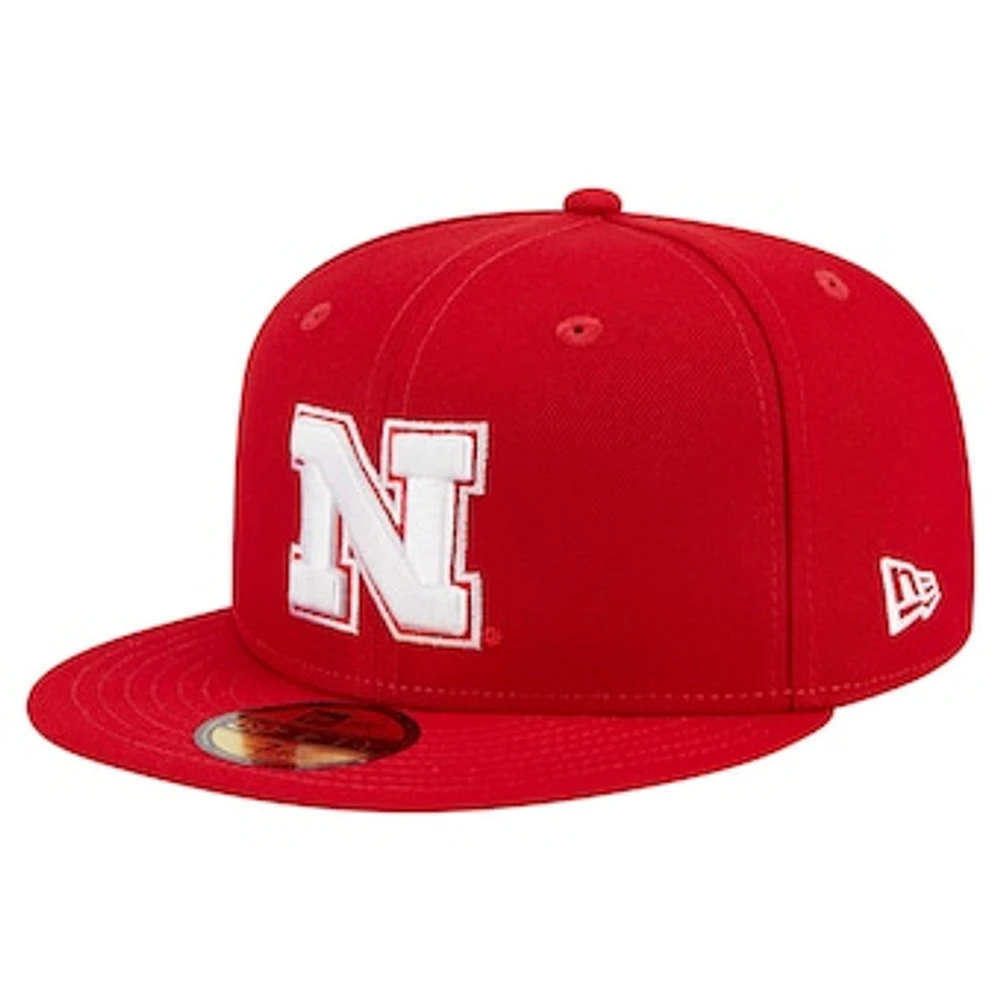 Men's New Era Scarlet Nebraska Huskers 59FIFTY Fitted Hat