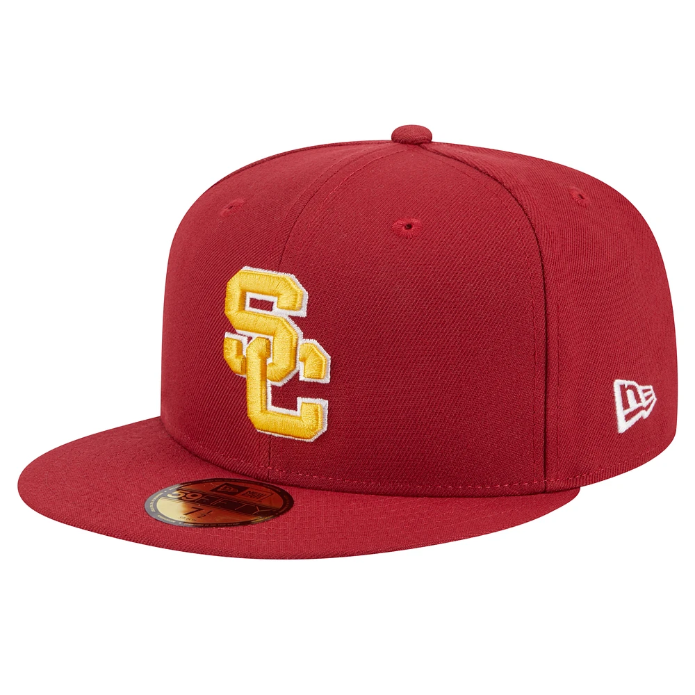 Men's New Era Cardinal USC Trojans 59FIFTY Fitted Hat