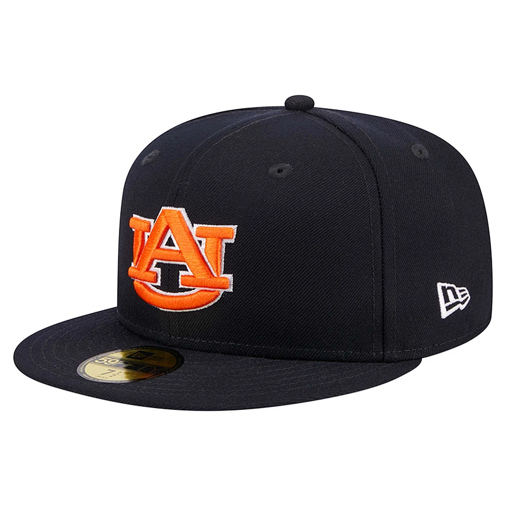 Men's New Era Navy Auburn Tigers 59FIFTY Fitted Hat