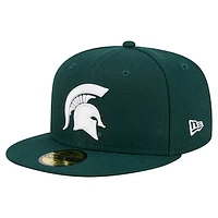 Men's New Era Green Michigan State Spartans 59FIFTY Fitted Hat