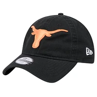 Youth New Era  Black Texas Longhorns Logo 9TWENTY Adjustable Hat