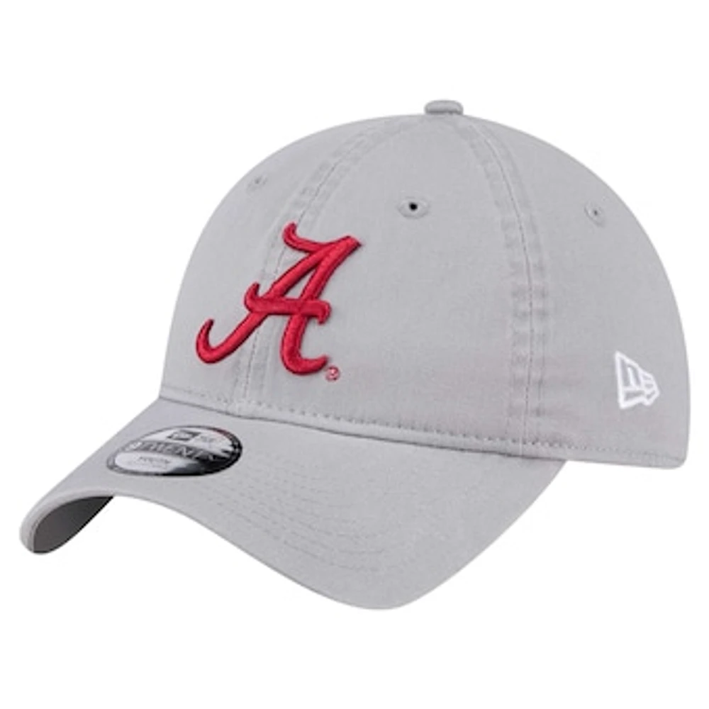 Youth New Era  Gray Alabama Crimson Tide Logo 9TWENTY Adjustable Hat