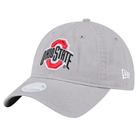 Women's New Era Gray Ohio State Buckeyes Logo 9TWENTY Adjustable Hat