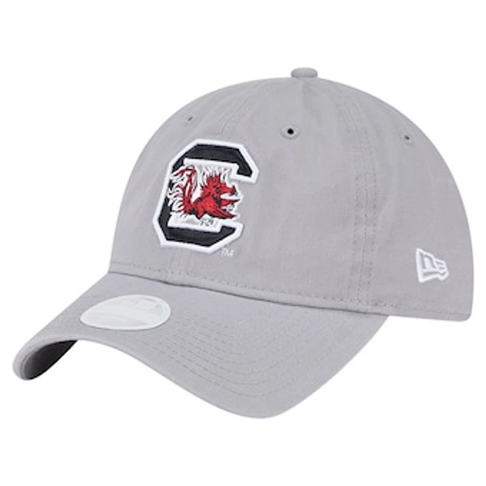 Women's New Era Gray South Carolina Gamecocks Logo 9TWENTY Adjustable Hat