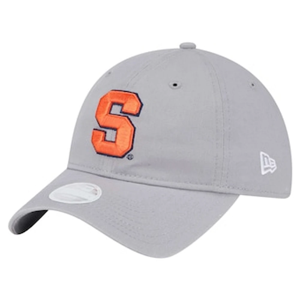 Women's New Era  Gray Syracuse Orange Logo 9TWENTY Adjustable Hat