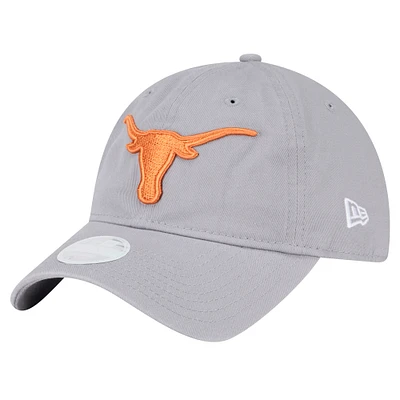 Women's New Era Gray Texas Longhorns Logo 9TWENTY Adjustable Hat