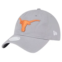 Women's New Era Gray Texas Longhorns Logo 9TWENTY Adjustable Hat