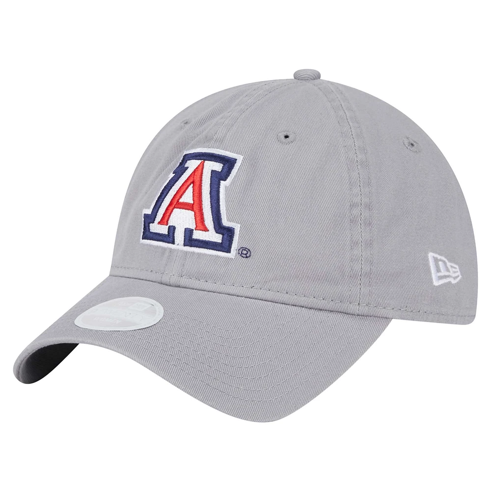 Women's New Era  Gray Arizona Wildcats Logo 9TWENTY Adjustable Hat