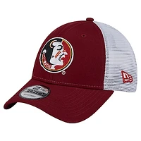 Men's New Era Garnet Florida State Seminoles Trucker 9FORTY Adjustable Hat