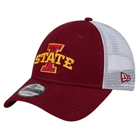 Men's New Era  Cardinal Iowa State Cyclones Trucker 9FORTY Adjustable Hat