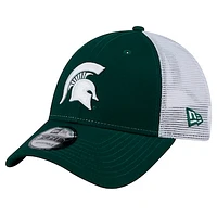 Men's New Era  Green Michigan State Spartans Trucker 9FORTY Adjustable Hat