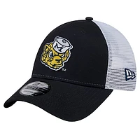 Men's New Era Navy Michigan Wolverines Trucker 9FORTY Adjustable Hat