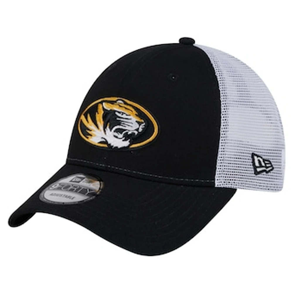 Men's New Era  Black Missouri Tigers Trucker 9FORTY Adjustable Hat