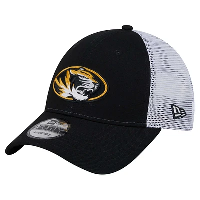 Men's New Era  Black Missouri Tigers Trucker 9FORTY Adjustable Hat