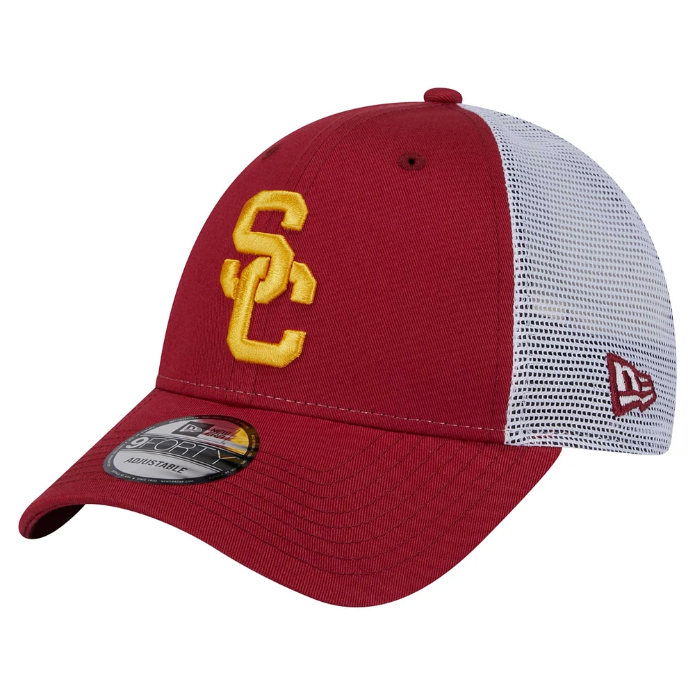 Men's New Era  Cardinal USC Trojans Trucker 9FORTY Adjustable Hat