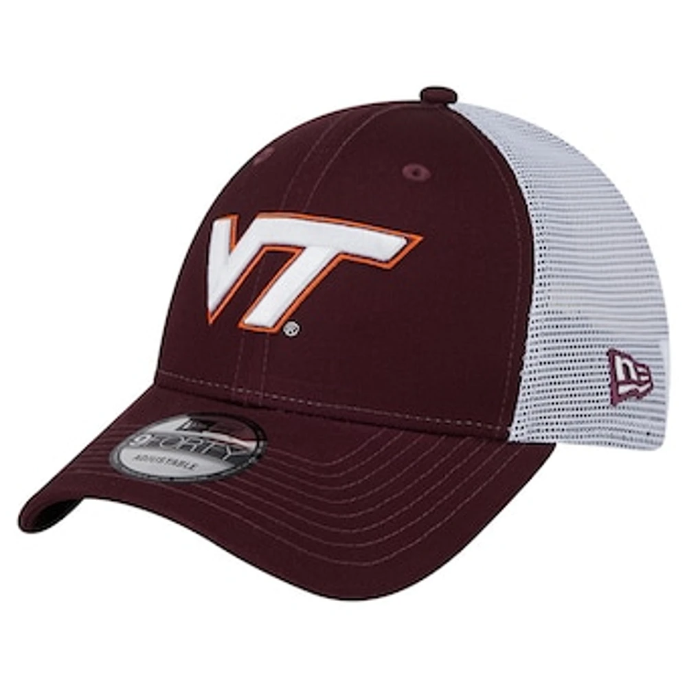 Men's New Era Maroon Virginia Tech Hokies Trucker 9FORTY Adjustable Hat