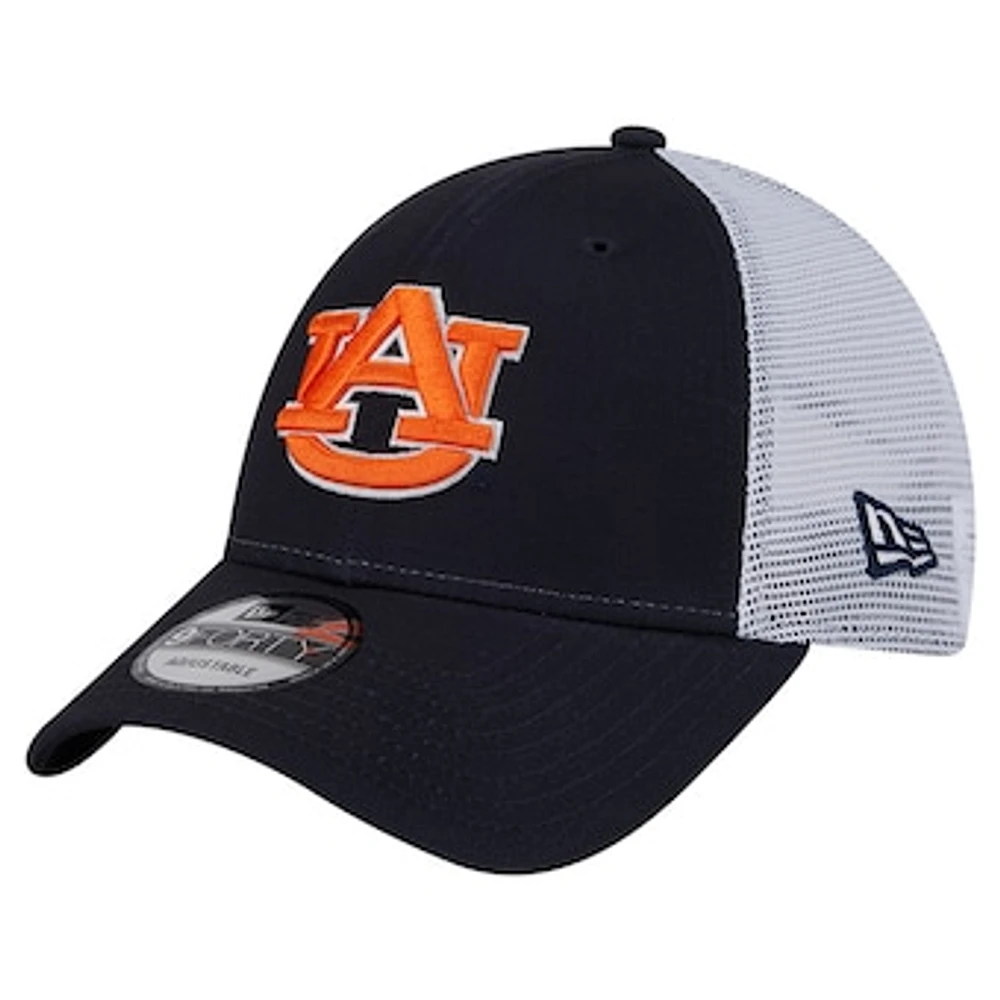 Men's New Era Navy Auburn Tigers Trucker 9FORTY Adjustable Hat