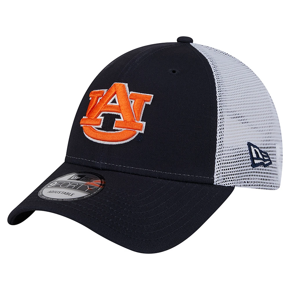 Men's New Era Navy Auburn Tigers Trucker 9FORTY Adjustable Hat